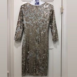 TFNC London Gold and Silver Sequin Dress